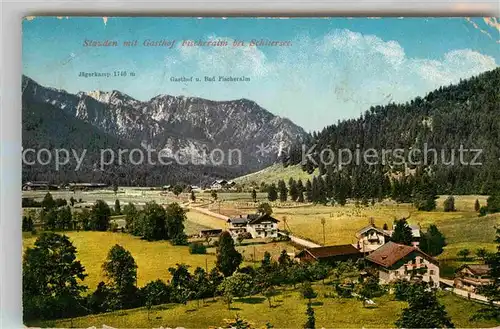 Schliersee Fischeralm Gasthof Stauden Jaegerkamp Kat. Schliersee