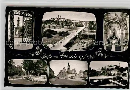 Freising Oberbayern Dom Altar Bruecke Kirche Markt Kat. Freising