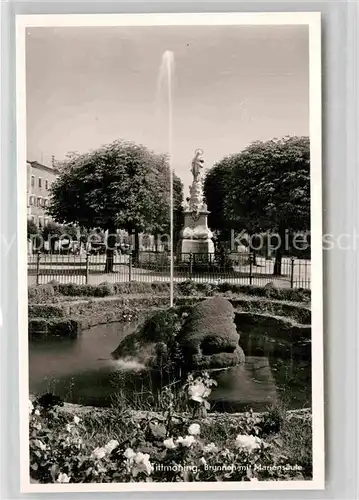 Tittmoning Salzach Mariensaeule Brunnen Kat. Tittmoning