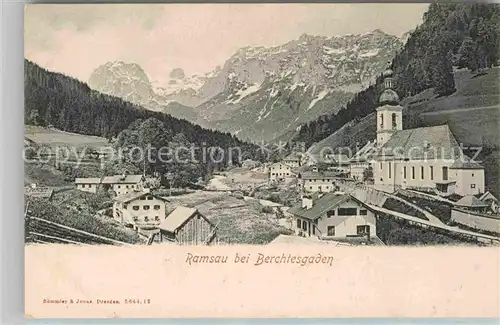 Ramsau Berchtesgaden Kirche Alpen Kat. Ramsau b.Berchtesgaden