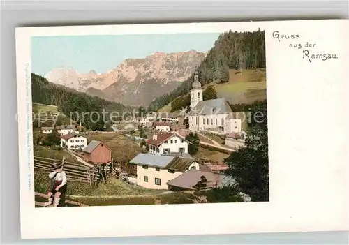 Ramsau Berchtesgaden Kirche Alpen Kat. Ramsau b.Berchtesgaden