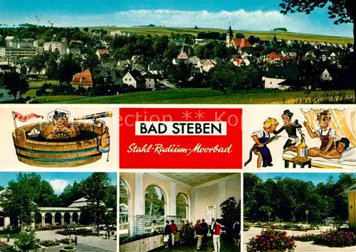 Bad Steben Panorama Stahl Radium Moorbad Kat. Bad Steben