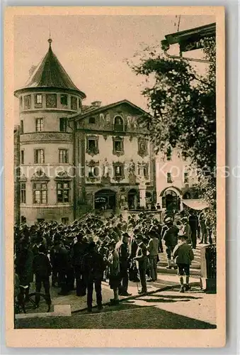 Berchtesgaden Marktplatz Sonntag Kat. Berchtesgaden