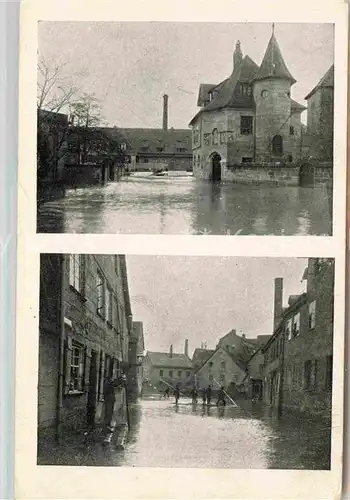 Nuernberg Hochwasserkatastrophe 1909 Agnesbruecke Vorstadt Woehrd Kat. Nuernberg