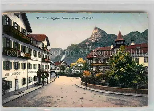 Oberammergau Strassenpartie Kofel Kat. Oberammergau