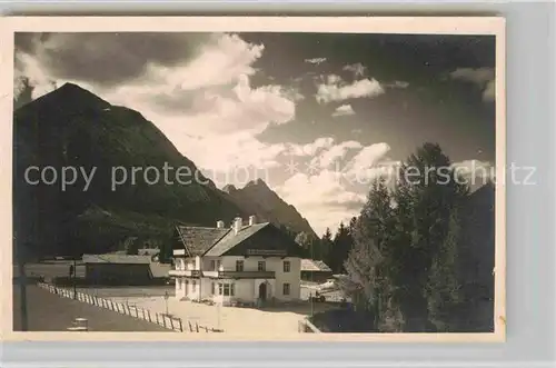 Mittenwald Bayern Oberleutasch Gasthof Pension Zugspitze Kat. Mittenwald