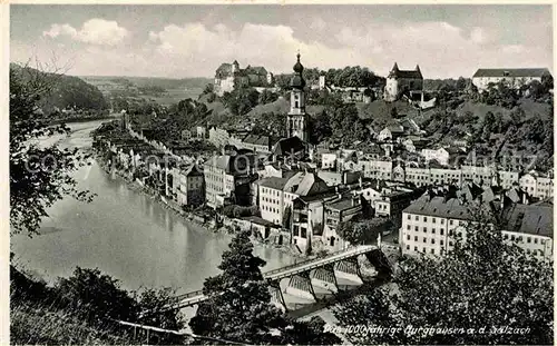 Burghausen Salzach Salzachpartie Kat. Burghausen