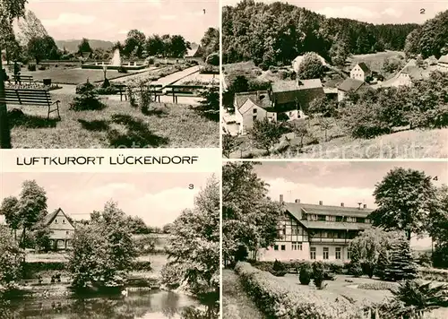 Lueckendorf Kurpark Schwanenteich  Kat. Kurort Oybin