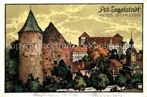 Alt Ingolstadt Donau Altes Schloss Kat. Ingolstadt