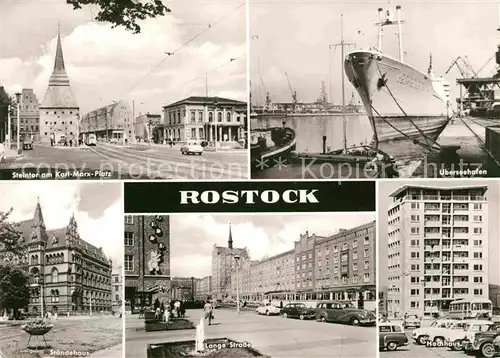 Rostock Mecklenburg Vorpommern Steintor Karl Marx Platz ueberseehafen Lange Strasse  Kat. Rostock