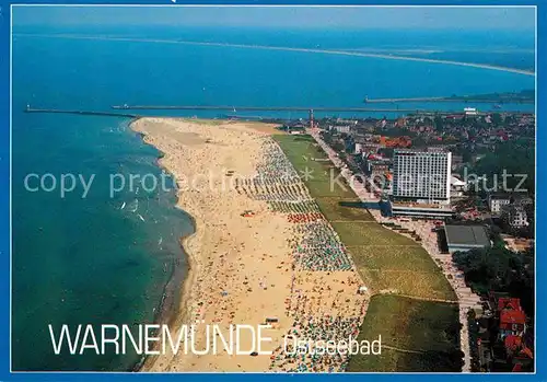 Warnemuende Ostseebad Fliegeraufnahme Kat. Rostock