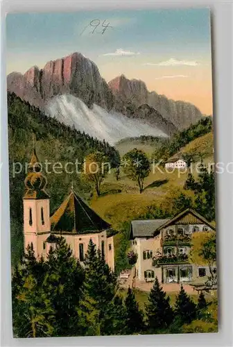 Maria Gern Gasthof Gern Wallfahrtskirche Kat. Berchtesgaden