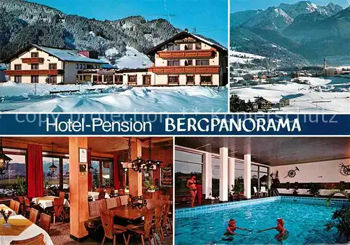 Weissbach Pfronten Hotel Pension Bergpanorama Gastraum Hallenbad Kat. Pfronten