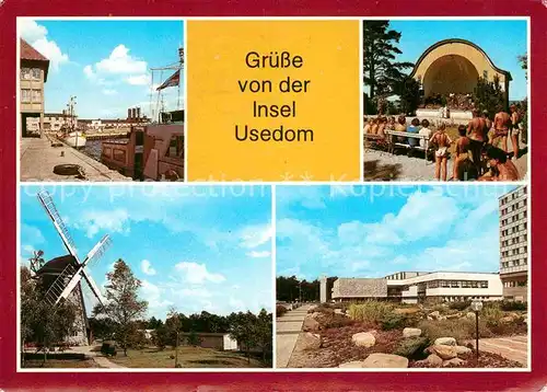 Insel Usedom Karlshagen Hafen Zempin Konzertplatz Trassenheide Jugenderholungszentrum Muehle Zinnowitz Meerwasserhallenbad