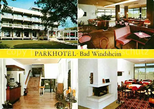 Bad Windsheim Parkhotel Gaststube Treppenaufgang Kaminzimmer Kat. Bad Windsheim