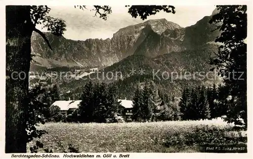 Schoenau Berchtesgaden Hochwaldlehen mit Goell und Brett Kat. Berchtesgaden
