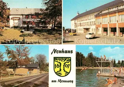 Neuhaus Rennweg Rennsteigbaude Waldbad  Kat. Neuhaus Rennweg