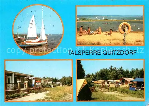 Kollm Talsperre Segelboote Badestrand Bungalowsiedlung Campingplatz Kat. Quitzdorf See