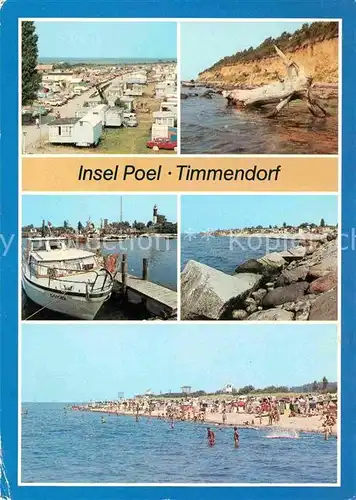 Timmendorf Insel Poel Campingplatz Hafen Motorboot Kueste Strand Kat. Insel Poel