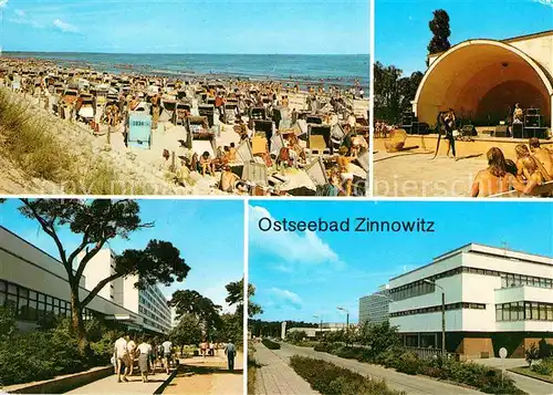 Zinnowitz Ostseebad Strand Konzertpavillon Erholungsheim der IG Wismut Roter Oktober