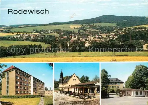 Rodewisch uebersicht Internat Fachschule fuer oekonomie Schlossinsel Krankenhaus Obergoeltzsch Kat. Rodewisch