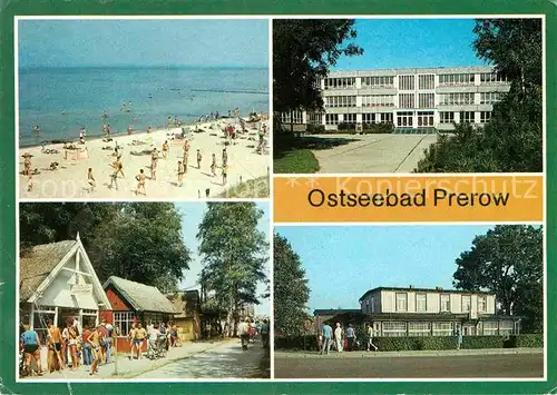 Prerow Ostseebad Strand Polytechnische Oberschule Strandweg FDGB Erholungsheim Am Hafen Kat. Darss