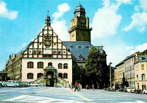 Plauen Vogtland Rathaus am Altmarkt Kirche Kat. Plauen