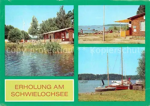 Schwielochsee Niewisch Pieskow Leissnitz Badestrand Segelboot Kat. Schwielochsee