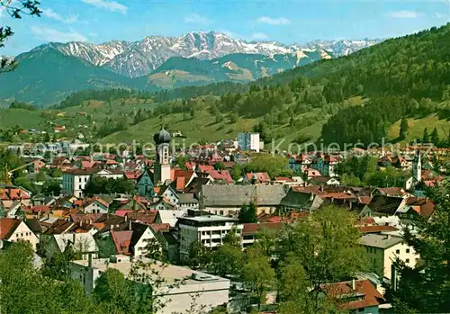 Immenstadt Allgaeu Gesamtansicht mit Daumengruppe Allgaeuer Alpen Kat. Immenstadt i.Allgaeu
