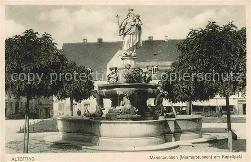 Altoetting Marienbrunnen am Kapellplatz Kat. Altoetting