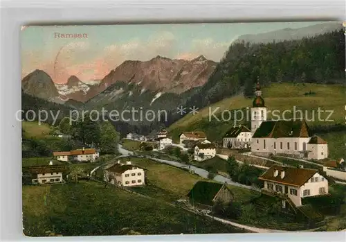 Ramsau Berchtesgaden Kirche Panorama Kat. Ramsau b.Berchtesgaden