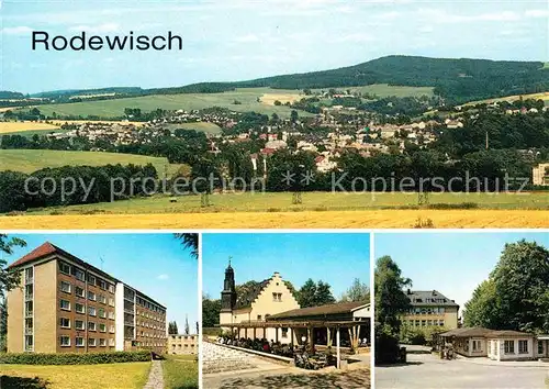 Rodewisch Panorama Internat der Fachschule fuer oekonomie Schlossinsel Krankenahsu Obergoeltzsch Kat. Rodewisch