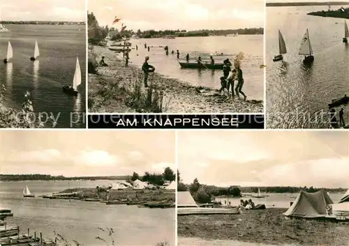 Knappensee Oberlausitz Zeltplatz Segelboot  Kat. Lohsa