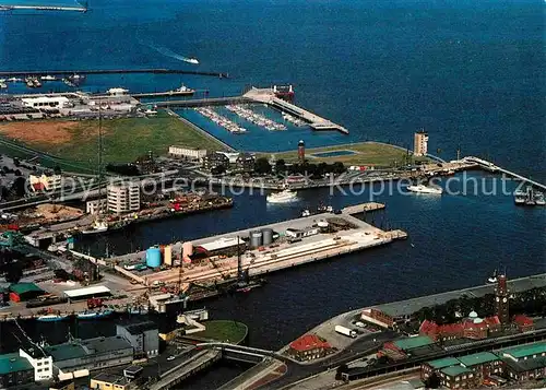 Cuxhaven Nordseebad Hafenanlagen Alte Liebe Seebaederbruecke Fliegeraufnahme Kat. Cuxhaven