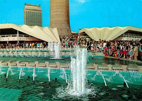 Berlin Kaskaden am Fernsehturm Wasserspiele Hauptstadt der DDR Kat. Berlin