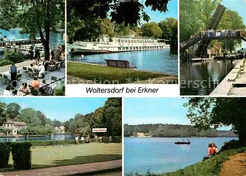 Woltersdorf Erkner HOG Strandcafe Luxusschiff der Weissen Flotte Schleuse HOG Liebesquell Flakensee Kat. Woltersdorf Erkner