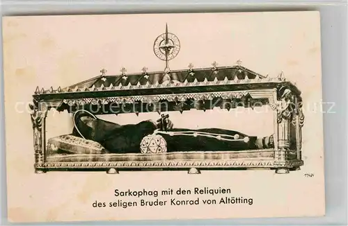 Altoetting Sakophag mit Reliquien des seligen Bruder Konrad Kat. Altoetting