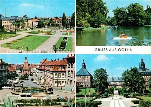 Gotha Thueringen Orangerie Gondelteich Hauptmarkt Schloss Friedenstein Kat. Gotha