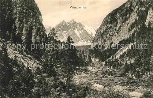 Wimbachtal Teilansicht  Kat. Berchtesgaden