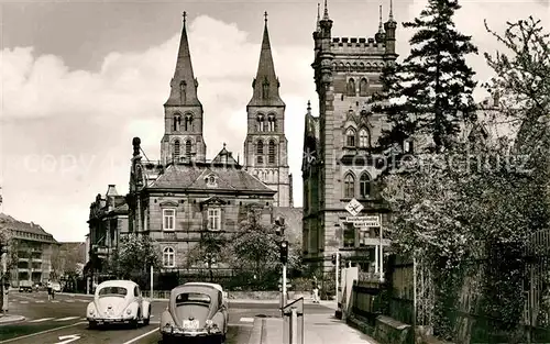 Landau Pfalz Schloesschen mit Marienkirche Kat. Landau in der Pfalz