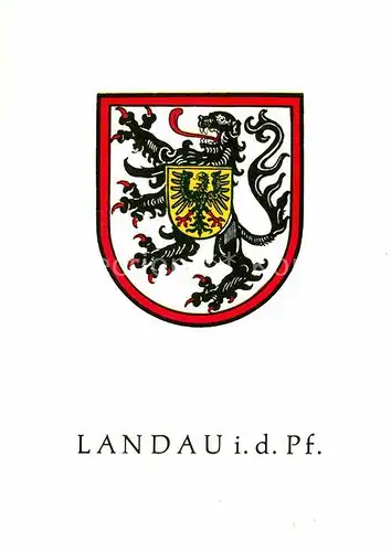 Landau Pfalz Stadtwappen Kat. Landau in der Pfalz