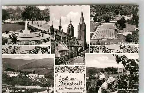 Neustadt Weinstrasse Terrasse Dr. Welsch Haardter Schloesschen Freibad Stiftskirche Kat. Neustadt an der Weinstr.