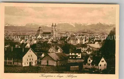 Kempten Allgaeu Stadtansicht Sankt Lorenz Kirche Kat. Kempten (Allgaeu)