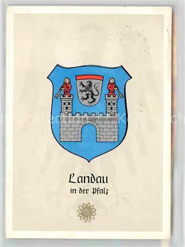 Landau Pfalz Wappen Kat. Landau in der Pfalz