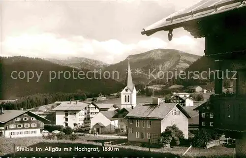 Steibis Teilansicht mit Hochgrat Kat. Oberstaufen