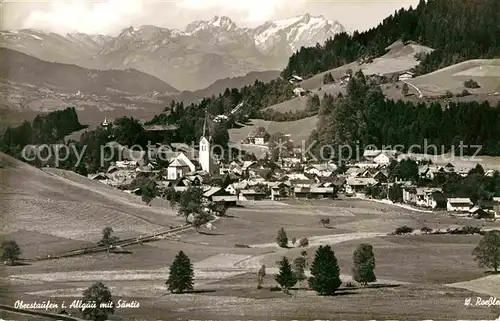 Oberstaufen Panorama mit Saentis Kat. Oberstaufen