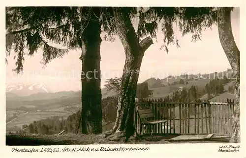 Oberstaufen Saentisblick von der Rainwaldpromenade Kat. Oberstaufen