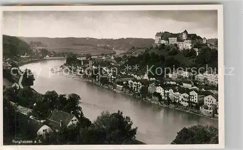 Burghausen Salzach Fliegeraufnahme Salzachpartie Kat. Burghausen