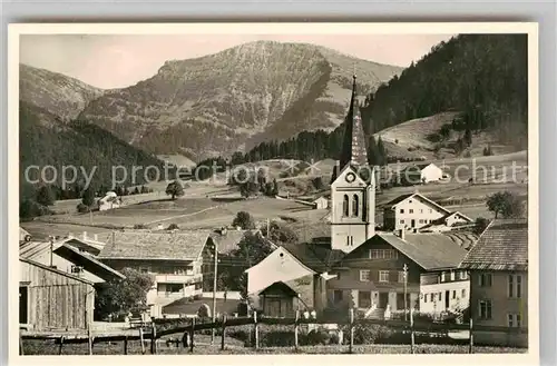 Steibis Bergdorf Hochgrat Kirche Kat. Oberstaufen