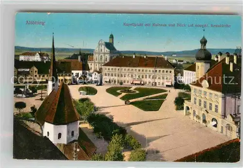 Altoetting Kapellplatz mit Rathaus Kat. Altoetting